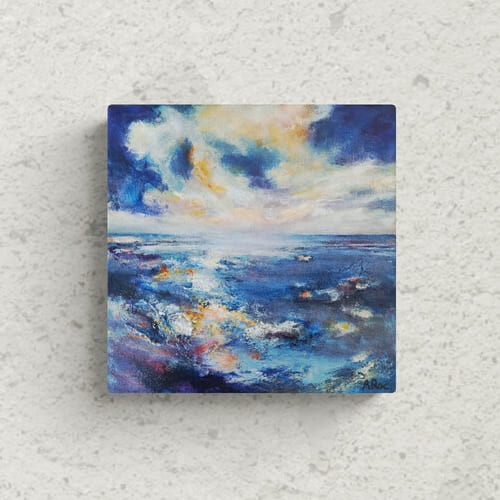Mise en situation du tableau "Un Ailleurs 2" Aurélie ROCHETA artiste peintre contemporaine