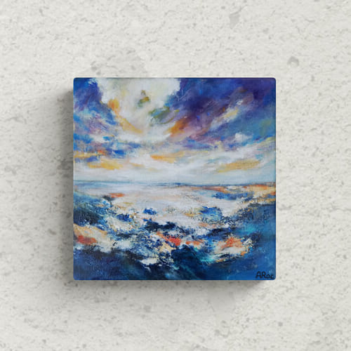 Mise en situation du tableau "Un Ailleurs 3" Aurélie ROCHETA artiste peintre contemporaine